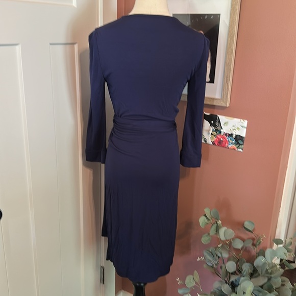 Diane Von Furstenberg new Julian two Blue wrap 3/4 cuff sleeve 4 rayon Dress - Picture 7 of 16